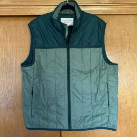 Filson UltraLight Quilted Colorblock Vest in Seaspray Size XXL - Picture 1 of 10